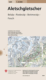 gefaltete (Land)Karte 1269 Aletschgletscher von Bundesamt für Landestopografie swisstopo