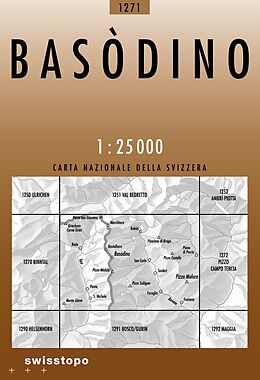 gefaltete (Land)Karte 1271 Basòdino von Bundesamt für Landestopografie swisstopo