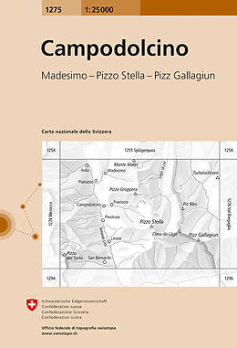 gefaltete (Land)Karte 1275 Campodolcino von 