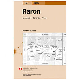 gefaltete (Land)Karte 1288 Raron von 