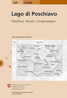 gefaltete (Land)Karte 1298 Lago di Poschiavo von 