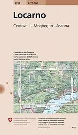 gefaltete (Land)Karte 1312 Locarno von Bundesamt für Landestopografie swisstopo