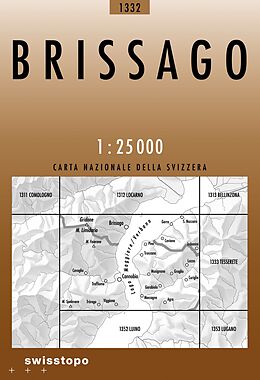 gefaltete (Land)Karte 1332 Brissago von Bundesamt für Landestopografie swisstopo