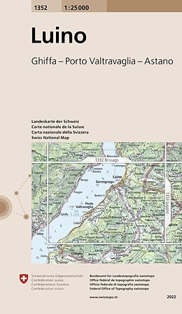 gefaltete (Land)Karte 1352 Luino von Bundesamt für Landestopografie swisstopo