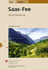(Land)Karte Saas-Fee von 