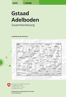 gefaltete (Land)Karte 5009 Gstaad - Adelboden von 