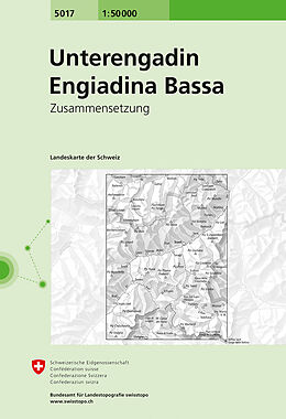 Carte (de géographie) pliée 5017 Unterengadin - Engiadina Bassa de 