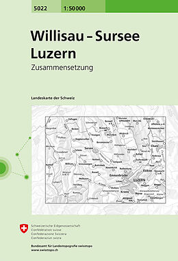 Carte (de géographie) pliée 5022 Willisau - Sursee - Luzern de 