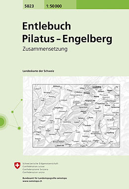 gefaltete (Land)Karte 5023 Entlebuch - Pilatus - Engelberg von 