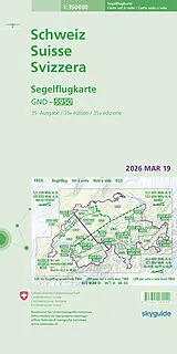 gefaltete (Land)Karte Segelflugkarte 2026 von