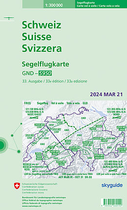gefaltete (Land)Karte Segelflugkarte 2024 von 