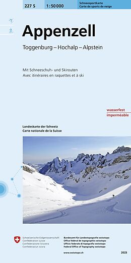 (Land)Karte 227S Appenzell Schneesportkarte von 