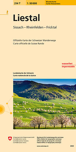 (Land)Karte 214T Liestal Wanderkarte von Bundesamt für Landestopografie swisstopo