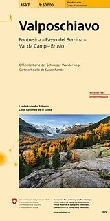 gefaltete (Land)Karte 469T Valposchiavo Wanderkarte von 