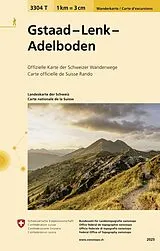 gefaltete (Land)Karte 3304T Gstaad - Lenk - Adelboden Wanderkarte von Bundesamt für Landestopografie swisstopo