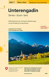 gefaltete (Land)Karte 3327T Unterengadin Wanderkarte von Bundesamt für Landestopografie swisstopo