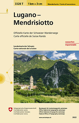 (Land)Karte 3328T Lugano - Mendrisiotto Carta escursionistica von 