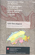 gefaltete (Land)Karte Geologische Atlas der Schweiz 126. Oberalppass 25000 von 
