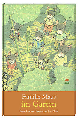 Fester Einband Familie Maus im Garten von Kazuo Iwamura