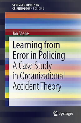 Couverture cartonnée Learning from Error in Policing de Jon Shane