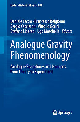 Kartonierter Einband Analogue Gravity Phenomenology von 