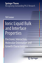 eBook (pdf) Ionic Liquid Bulk and Interface Properties de Till Cremer