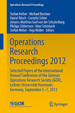 Couverture cartonnée Operations Research Proceedings 2012 de 