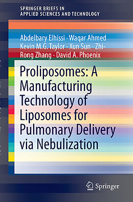 Kartonierter Einband Proliposomes: A Manufacturing Technology of Liposomes for Pulmonary Delivery via Nebulization von Abdelbary Elhissi, Waqar Ahmed, Kevin M.G. Taylor
