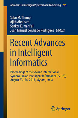 Kartonierter Einband Recent Advances in Intelligent Informatics von 