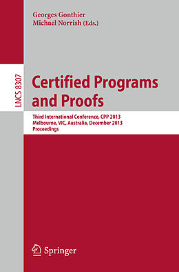 Kartonierter Einband Certified Programs and Proofs von 