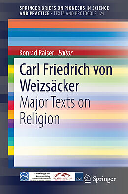 Couverture cartonnée Carl Friedrich von Weizsäcker: Major Texts on Religion de 