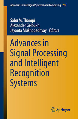 Kartonierter Einband Advances in Signal Processing and Intelligent Recognition Systems von 