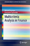 E-Book (pdf) Multicriteria Analysis in Finance von Michael Doumpos, Constantin Zopounidis