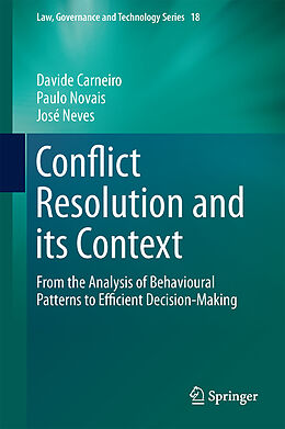 Fester Einband Conflict Resolution and its Context von Davide Carneiro, José Neves, Paulo Novais