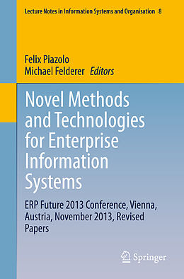 Couverture cartonnée Novel Methods and Technologies for Enterprise Information Systems de 