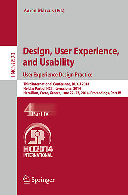 E-Book (pdf) Design, User Experience, and Usability: User Experience Design Practice von 