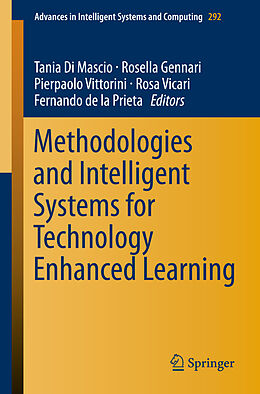 Couverture cartonnée Methodologies and Intelligent Systems for Technology Enhanced Learning de 