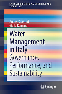 Couverture cartonnée Water Management in Italy de Giulia Romano, Andrea Guerrini
