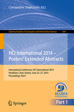 Kartonierter Einband HCI International 2014 - Posters' Extended Abstracts von 