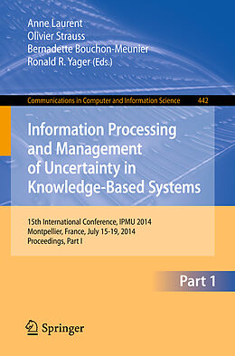 Kartonierter Einband Information Processing and Management of Uncertainty von 