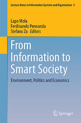 Couverture cartonnée From Information to Smart Society de 