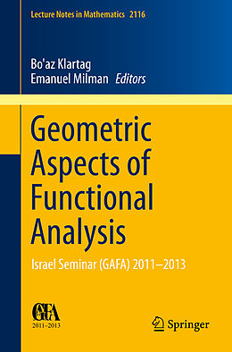 Kartonierter Einband Geometric Aspects of Functional Analysis von 
