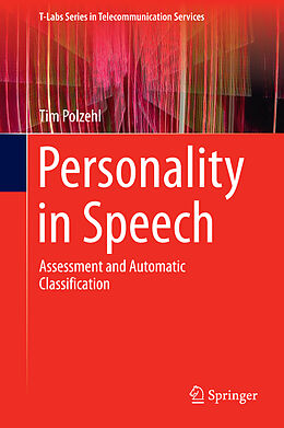 Livre Relié Personality in Speech de Tim Polzehl