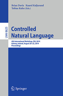 Kartonierter Einband Controlled Natural Language von 