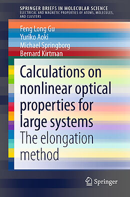 Kartonierter Einband Calculations on nonlinear optical properties for large systems von Feng Long Gu, Bernard Kirtman, Michael Springborg