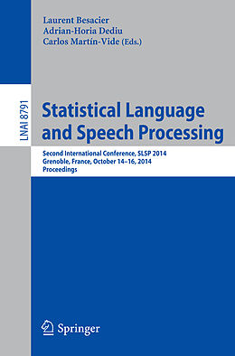 Kartonierter Einband Statistical Language and Speech Processing von 