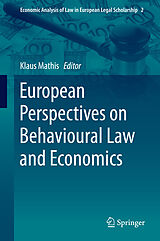 eBook (pdf) European Perspectives on Behavioural Law and Economics de 