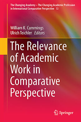 Livre Relié The Relevance of Academic Work in Comparative Perspective de 