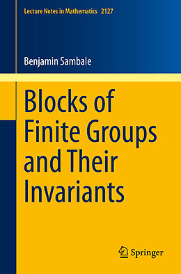 Kartonierter Einband Blocks of Finite Groups and Their Invariants von Benjamin Sambale