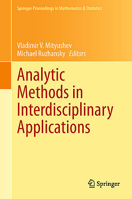 Livre Relié Analytic Methods in Interdisciplinary Applications de 